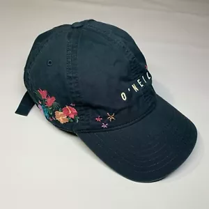 Women’s O’Neill Strapback Hat Black With Floral Accents Surf Accessories Brand - Picture 1 of 8