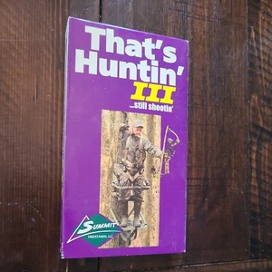 VHS: SUMMIT VIDEO THAT'S HUNTIN III..Still Shootin - Bow Hunting Bear Elk Deer - Picture 1 of 2