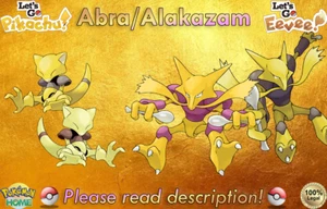 ⭐Brillante/No Brillante Abra/Alakazam 6IV XL⭐Let's Go Pikachu/Eevee HOME (💯Legal) - Imagen 1 de 21