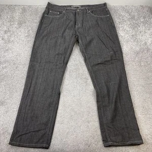 Chams Denim Jeans Men's 42x33 Charcoal Straight Leg Stylish - Picture 1 of 9