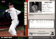 Garrett Guest 2006 Choice Winston-Salem Warthogs #11 Card *AutographDen*