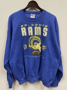 Vintage St Louis Rams Sweatshirt Herren XL Montagabend Fußball Made 90er blau - Bild 1 von 5