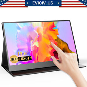 EVICIV 15.6" Touch Portable Lapdock Monitor 60hz 1080P HDMI USB C Screen Used US