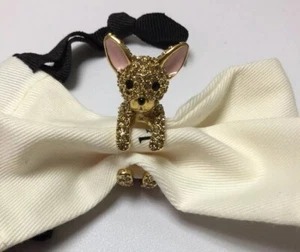 KATE SPADE Gold Plated Haute Stuff Chihuahua Dog Ring Size 6 w/ KS Dust Bag New - Picture 1 of 12