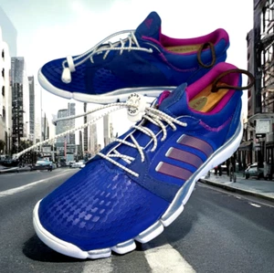 Adidas Sneaker Herren 7 Lock Schnürsenkel Turnschuhe Adipure Blau Laufschuhe Gym - Bild 1 von 10