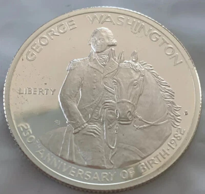 1982 S Washington 250th Anniversary Commemorative HALF DOLLAR PROOF of birth - Image 1 of 2