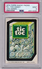 1974 Topps Wacky Packages TIC TOC CANDY PSA 9 MINT Series 10 Packs CENTERED 