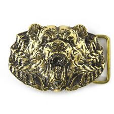 Belt buckle "Bear", Solid brass buckle, Animal belt buckle, Brown bear buckle