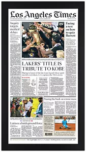 2020 Finals Champions Los Angeles Lakers Newspaper Framed Print 10/12/2020! - Picture 1 of 1