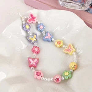 2 Pcs Mobile Phone Pendant Beaded Chain Student Heart Charms Strap - Zdjęcie 1 z 12