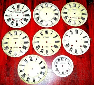 Lot 8 Cadrans oeil de boeuf horloge zifferblatt clock uhr dial Comtoise - Imagen 1 de 11
