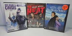 Sandra Bullock DVD Lot: Our Brand Is Crisis, The Heat, Two Weeks Notice, NEW - Picture 1 of 9