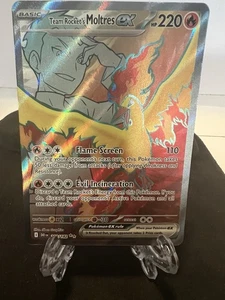 Pokémon Team Rockets Moltres EX TCG Holo Illustration Rare Full Art - Picture 1 of 3