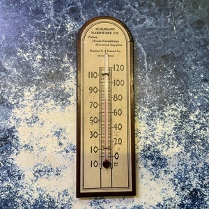 Werbung Vintage Thermometer funktionsfähig Schumann Beschläge - Bild 1 von 4