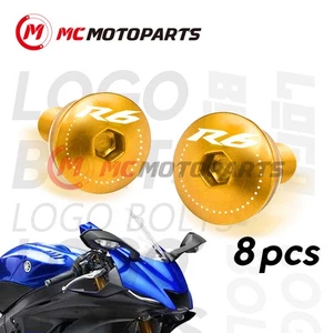 GOLD Windscreen Bolt Kit M5 For Yamaha YZF R6 1998-2020 R6S 04-07 - Imagen 1 de 3