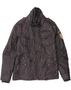 KHUJO Mens Military Windbreaker Jacket UK 42 XL Navy Blue EH16 - Picture 1 of 3