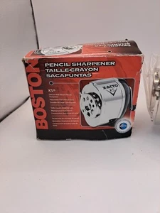 KS Boston X-ACTO Pencil Sharpener Silver And Black - Picture 1 of 7