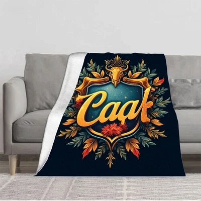Durable Soft & Warm Flannel Blanket - Cozy Celestial Design with ' s Head Floral - Image 1 of 4