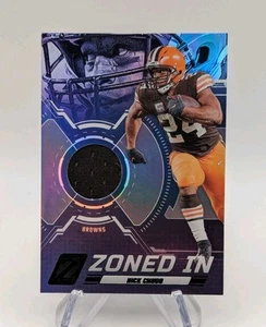 Nick Chubb 2023 Panini Zenith Football Zoned In Relic Patch #ZI-NCB Browns - Bild 1 von 2
