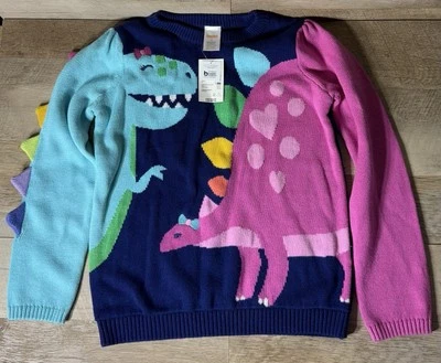 Gymboree Girls 8 Multicolor Dinosaur Sweater New With Tags - Image 1 of 4