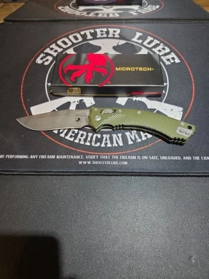 Cuchillo Carpeta Manual Anfibio Microtech Bloqueo Ram (Bloqueo de Barra) OD Verde Apocalíptico Foto 1 de 4