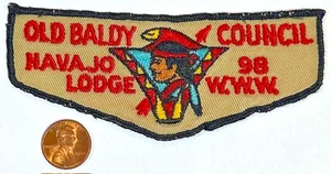 BOY SCOUT BSA OA NAVAJO 98 488 127 OLD BALDY CA TWILL FF F1 1ST FLAP MUSEUM MINT - Picture 1 of 4