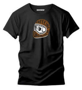 Caffeine & Gasoline T Shirt Bike Clothing Motorcycle Motorbike Biker Racer  Top - Picture 1 of 11