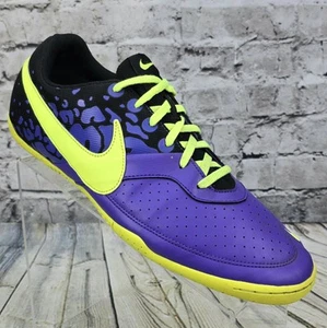 Nike Elastico II Men's Size 12 Indoor Soccer Shoes Purple Black Volt 580454-570 - Picture 1 of 9