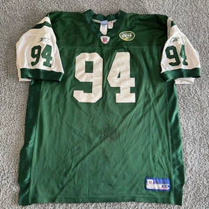 Vintage Authentic Reebok John Abraham NFL New York Jets Jersey Green 54/XXL  - Picture 1 of 12