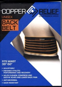 Cinturón trasero de cobre soporte de compresión correas ajustables se adapta a 39"-50" nuevo en caja, - Imagen 1 de 2