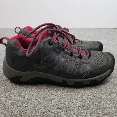 Keen Oakridge Trail Hiking Shoes Gray Pink WP Outdoor Sneakers Womens 10 - Image 1 of 4