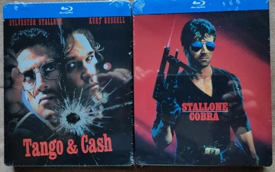 Lotto Blu-ray Steelbook S. Stallone - Cobra - Tango & Cash (Nuovi) - Immagine 1 di 2