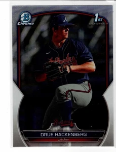 Drue Hackenberg Atlanta Braves 2023 Bowman Chrome Draft 1er refractor Bowman - Imagen 1 de 2
