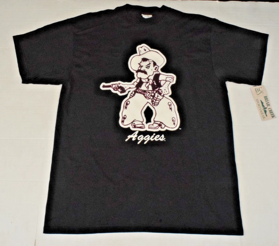 Camiseta De Colección Briar Creek Talla XL 90s Nuevo México Estado Aggies Textura Logo Nuevo Con Etiquetas Foto 1 de 4