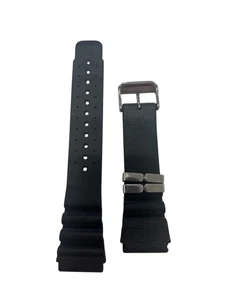 Glycine Black Rubber Watch Strap Authentic - Picture 1 of 4
