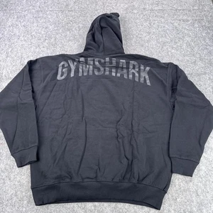 Gymshark Hoodie Herren Large schwarz Pullover hinten Spruch Logo Kängurutasche - Bild 1 von 11