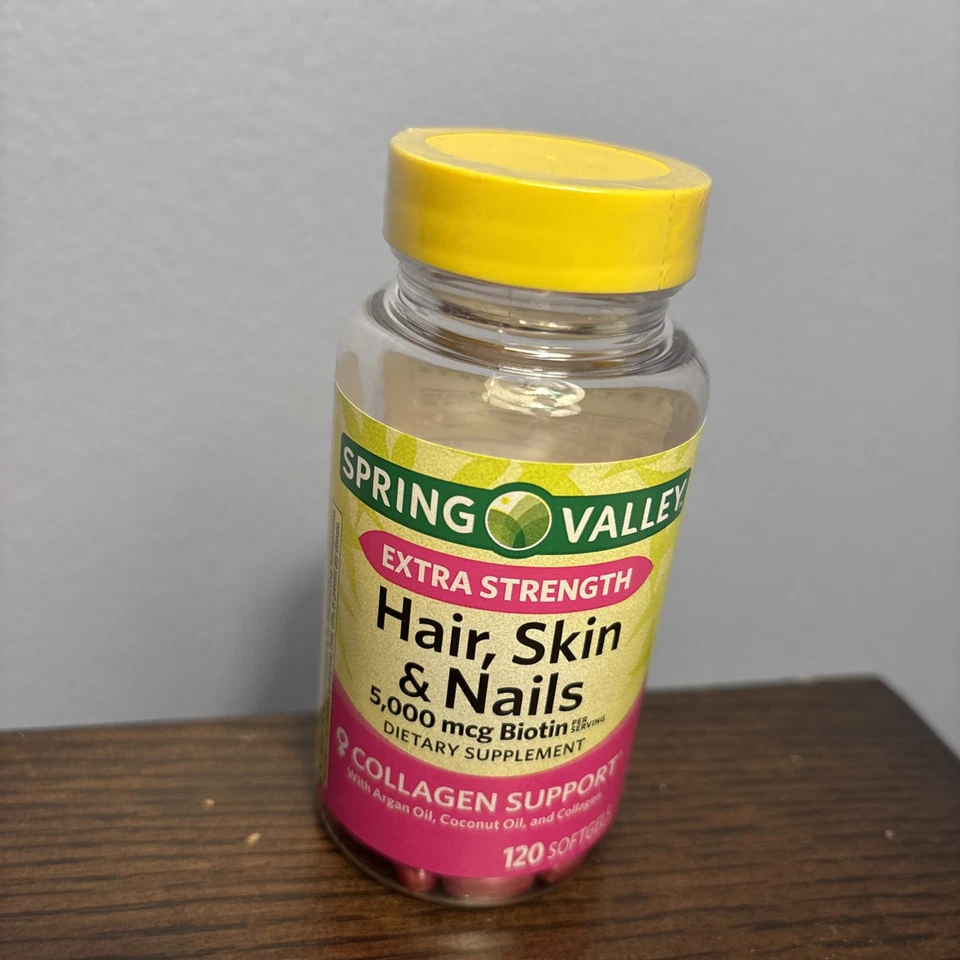 Spring Valley Extra Strength Hair,Skin,Nails Collagen Support Softgels,120Count - Image 1 of 3
