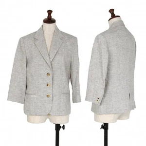 Mademoiselle NON NON Linen 3/4 Sleeves Jacket Size M(K-107284) - Picture 1 of 12