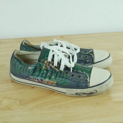 Ed Hardy Women's Size 10 Sneakers Slip On Low Rise Y2K Skull Tiger Graphic - Image 1 of 4