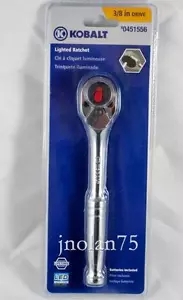 3/8" KOBALT LED Lighted Ratchet Drive Handle Socket Wrench Tool Quick Release - Imagen 1 de 4