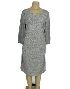 NEW ISABEL LANGE MATERNITY Medium T-shirt DRESS Ruched Stretch Midi Grey Y12 - Picture 1 of 9