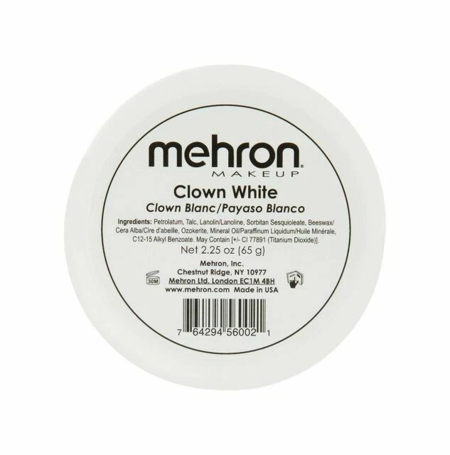 Mehron Makeup Clown White Face Paint 2.25 Oz