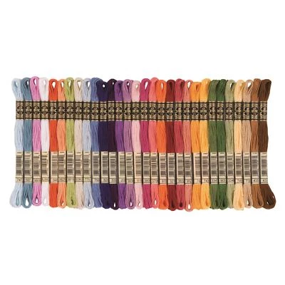 DMC Stranded Cotton Cross Stitch Thread Skein Mouline Colours 48 to 161 8m - Image 1 of 3