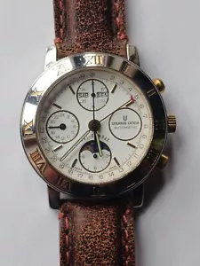 OROLOGIO UNIVERSAL GENEVE CRONOGRAFO TRICOMPAX CALENDARIO COMPLETO AUTOMATICO - Foto 1 di 6