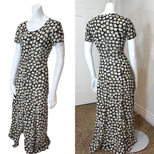 Vintage 90’s ESPRIT FLORAL SHIRT DRESS S 38 Boho Prairie Y2K Maxi Trad Buttons - Picture 1 of 8