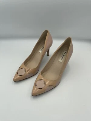 Tacones de salón LK Bennett London de cuero rosa punta recortada charol desnudo UE 36 Foto 1 de 4
