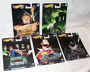 DC Comics Complete Set Of 5 Hot Wheels Vans, Real Riders Collectables DLB45 -p - Picture 1 of 6