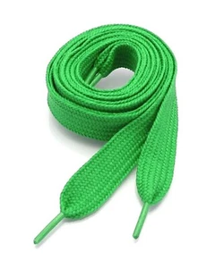 FAT Flat GREEN Skate 50" in SHOE LACES (3/4" width) shoe lace strings - Picture 1 of 1