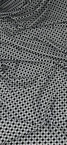 Grey Black Checkered Moonlight Fabric 58'' PRICE PER METER - Picture 1 of 2