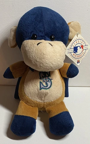 NEW Seattle Mariners MLB Monkey Superhero Mascot Baseball Team Plush Figure Toy Cover